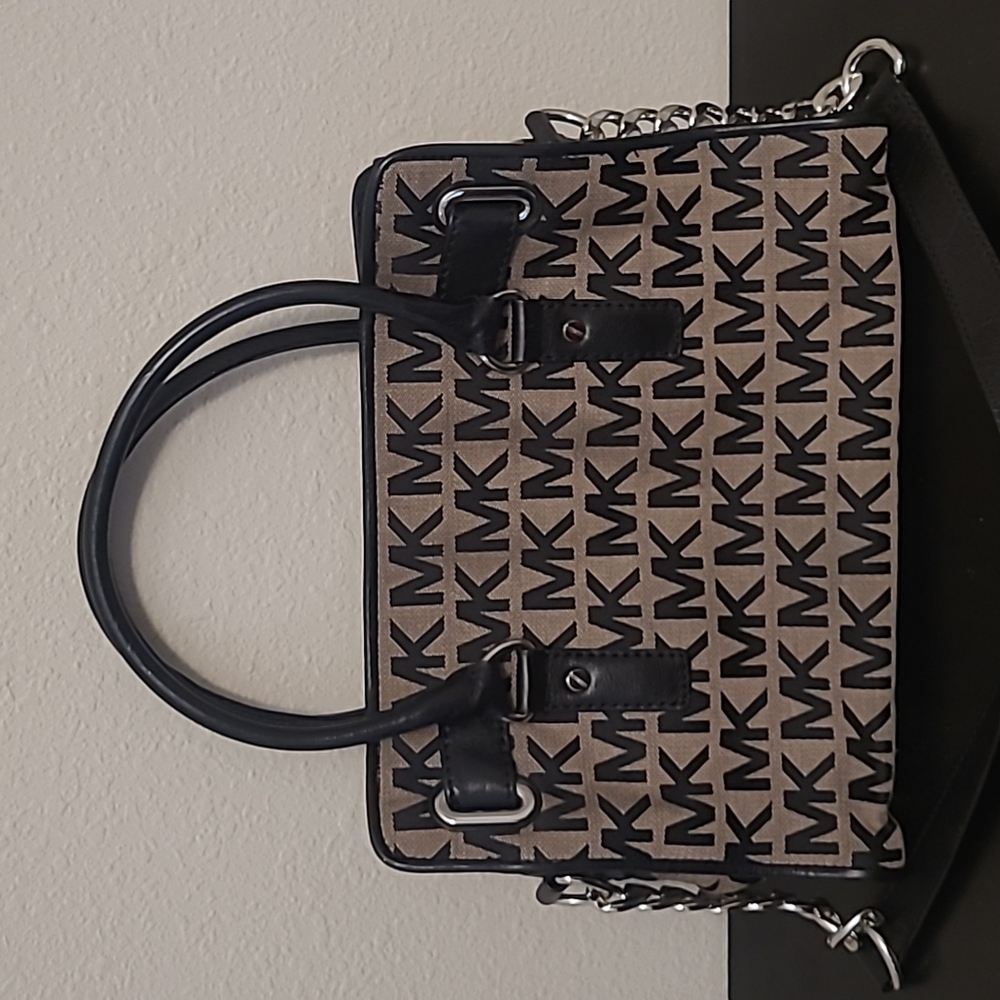 Michael Kors MK Logo Hamilton Vintaged Satchel - Picture 3 of 11